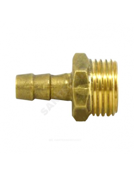 Переходник латунь неразъемный для шланга Дн 16х1/2" НР Цветлит ZW50120