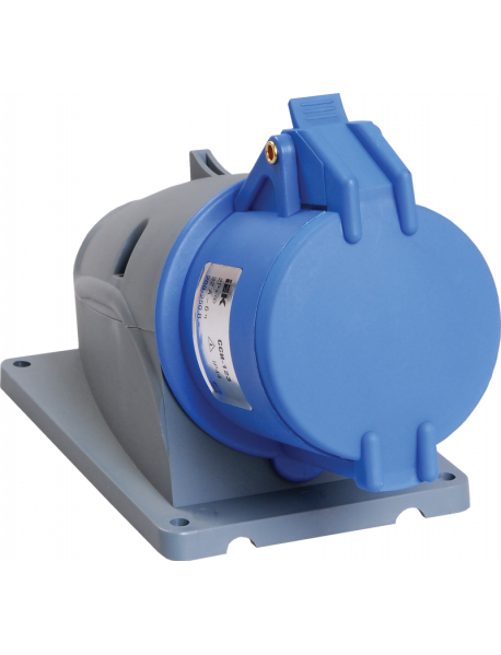 Розетка стационарная ССИ-123 32А-6ч/200-250В 2Р+РЕ IP44 MAGNUM ИЭК
