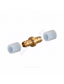 Муфта для PE-X латунь Minitec Дн 9,9 в/к кольцо Uponor 1005264