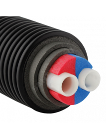 Труба теплоизолированная Ecoflex Thermo Twin PE-Xa/EVOH черная Uponor