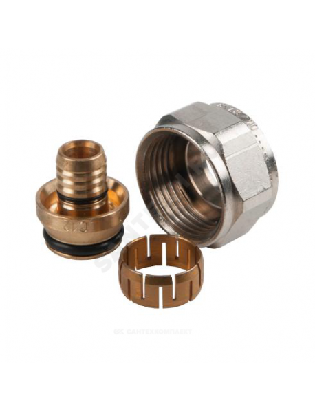Евроконус для PE-X латунь никель Flex-X Дн 16х2,0х3/4" Uponor 1057441