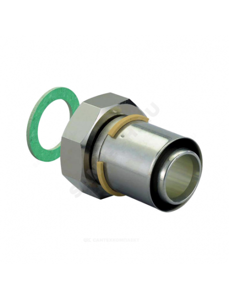 Муфта МП латунь пресс MLC Дн 40х1 1/2" Ру10 с накидной гайкой Uponor 1046937