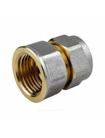 Муфта МП латунь никель обжим 7002 Дн 16х1/2" ВР ГОСТ 32415-2013 Aquasfera 7002-01