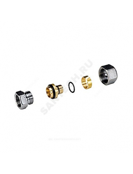 Муфта МП латунь хром R187F Дн 26х3,0х3/4" ВР Giacomini R187FX105