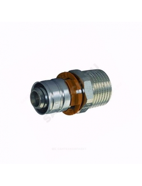 Муфта МП латунь пресс S-PRESS PLUS Дн 20х3/4" Ру10 НР Uponor 1070505