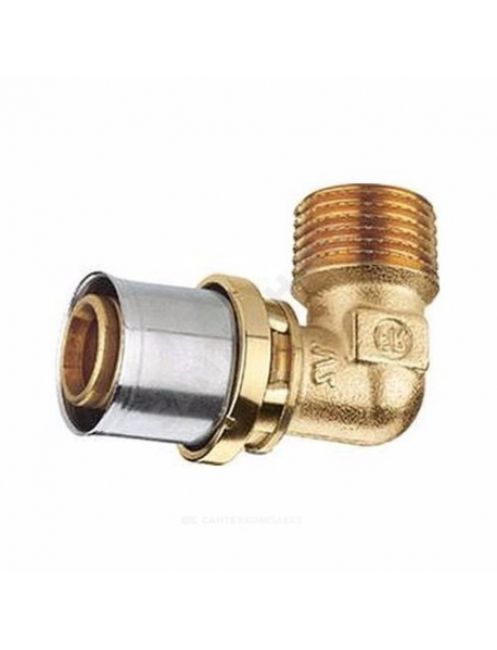 Угольник МП/PE-X латунь пресс RM127 Дн 20х1/2"х90гр НР Giacomini RM127Y037