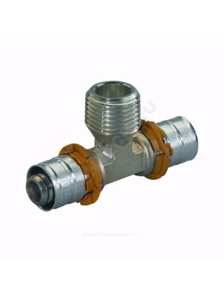 Тройник МП латунь пресс S-PRESS PLUS Дн 32х3/4"х32 НР Uponor 1070594