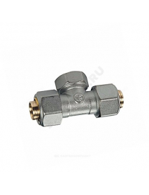 Тройник МП латунь хром обжим R566AM Дн 32х1"х32 ВР Giacomini R569MX126