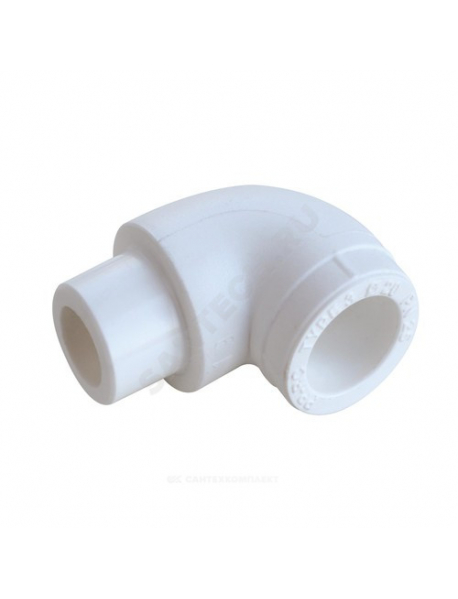 Угольник PP-R белый внутр/наруж пайка Дн 25х90гр VALFEX 10110025