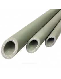 Труба PP-R серая арм алюминием Дн 40х6,7 Ру25 SDR6 Т<95С L=4м РосТурПласт 15859
