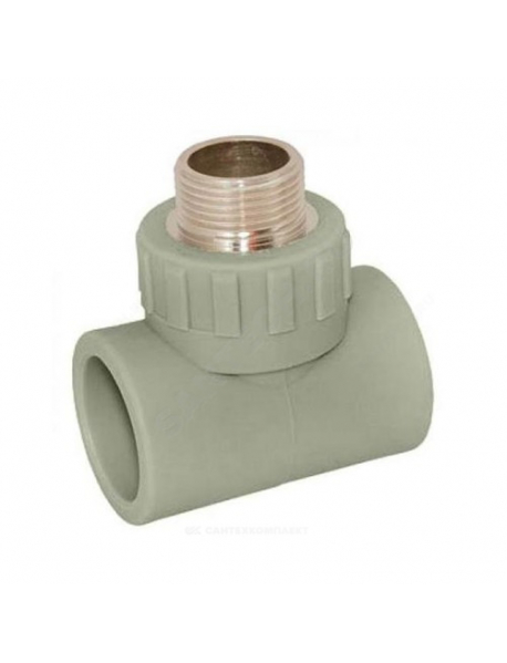 Тройник PP-R комбинированный серый НР Дн 25х1/2" РосТурПласт 10997