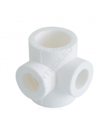 Крестовина PP-R 2-плоскостная белая внутренняя пайка Дн 32х25 VALFEX 10118132