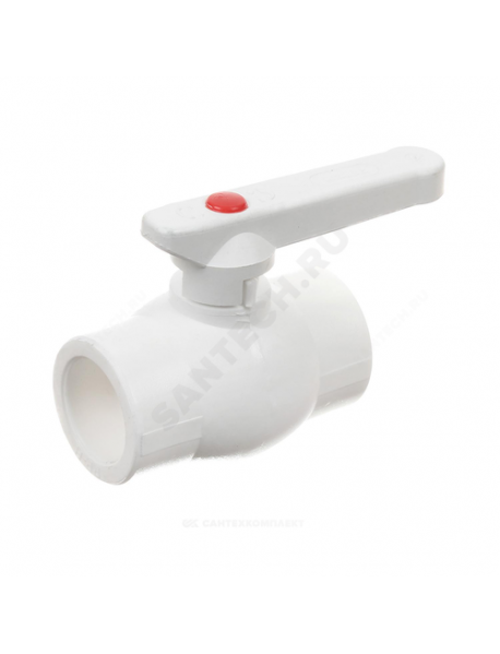 Кран PP-R шаровой белый внутренняя пайка Дн 40 VALFEX 10144040