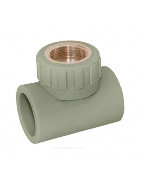 Тройник PP-R комбинированный серый ВР Дн 32х1/2" РосТурПласт 10990