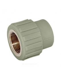 Муфта PP-R комбинированная серая ВР Дн 25х3/4" РосТурПласт 10936