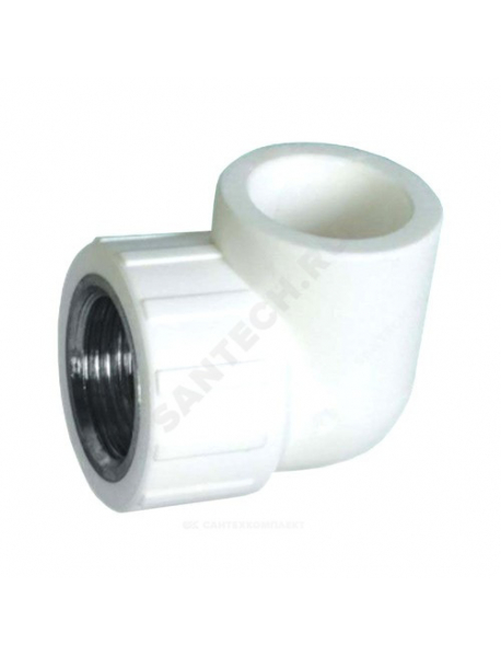 Угольник PP-R комбинированный белый ВР Дн 25х1/2" VALFEX 10125125