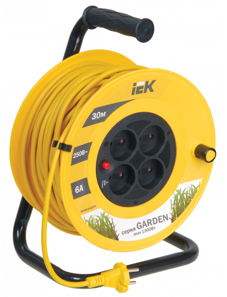 Катушка УК30 с т/з 4 места 2P/30м 2х0,75 мм2 "Garden"