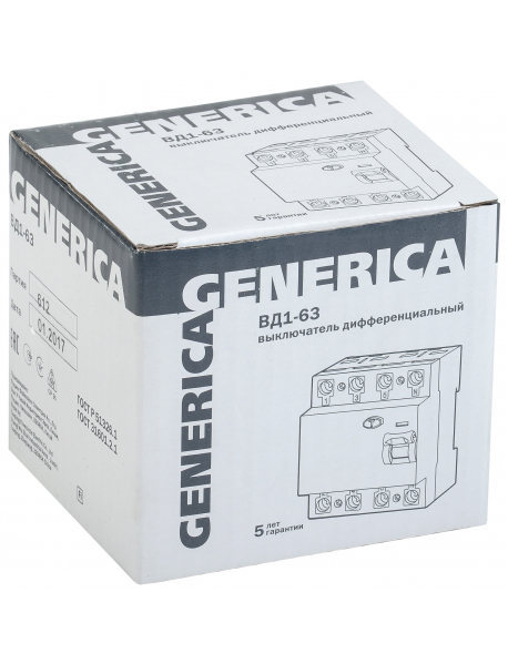 УЗО ВД1-63 4Р 32А 30мА GENERICA