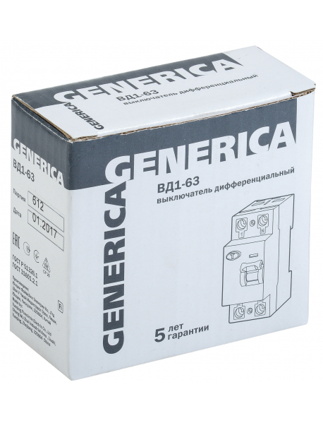 УЗО ВД1-63 2Р 40А 30мА GENERICA
